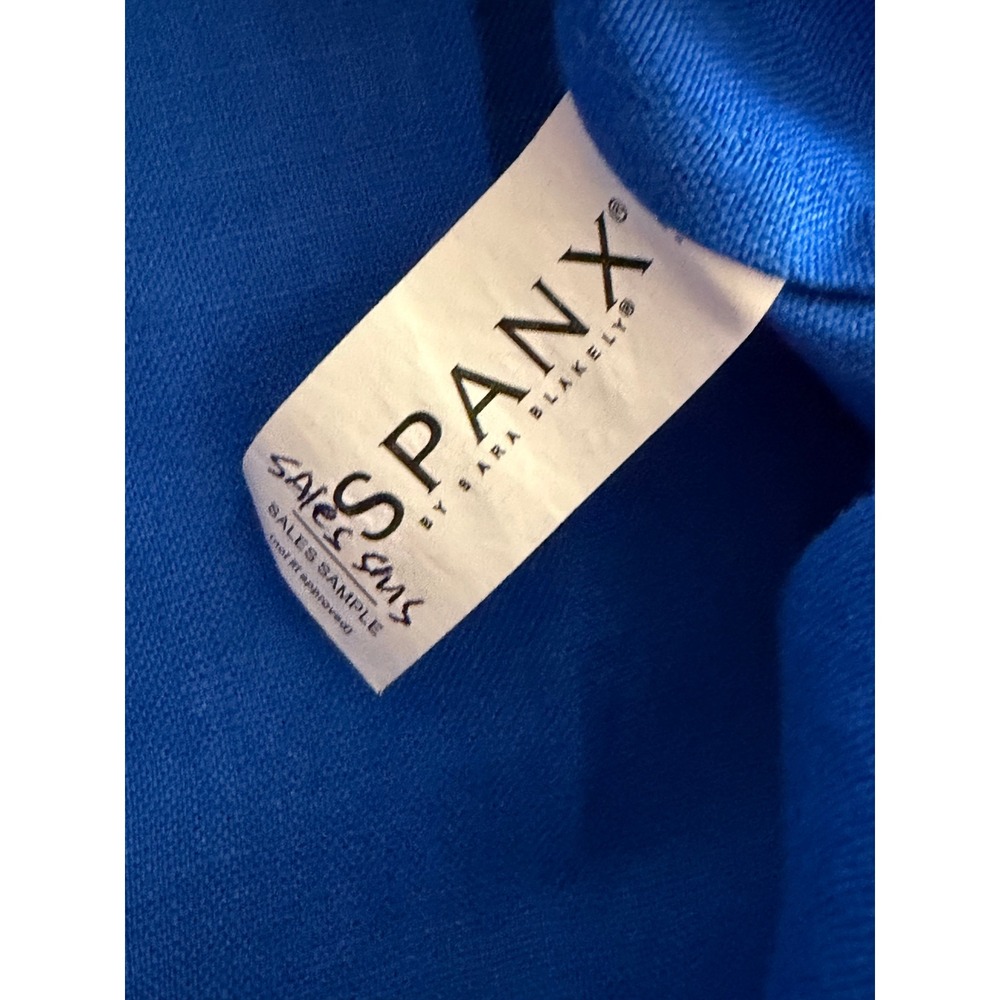 SPANX Linen Button Down Shirt 2026 Style Size Medium Royal Blue Relaxed - Picture 5 of 8